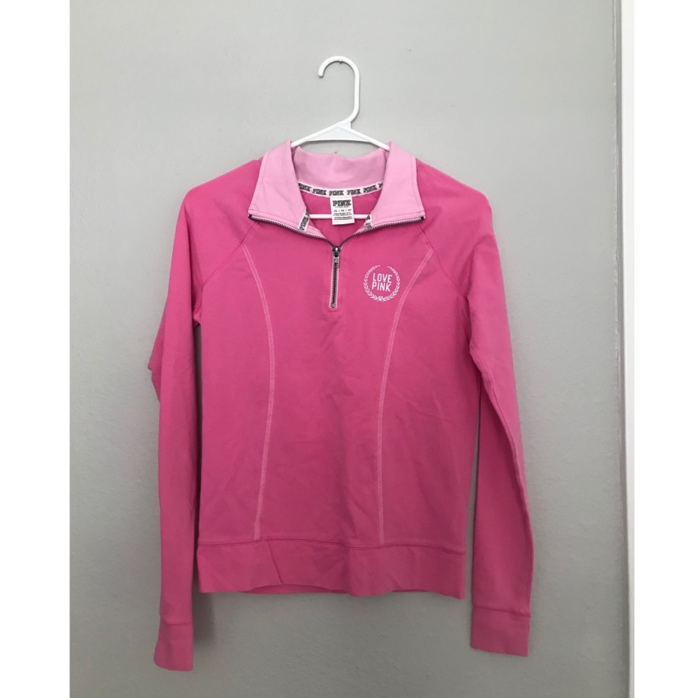 VS Pink Half Zip Pullover